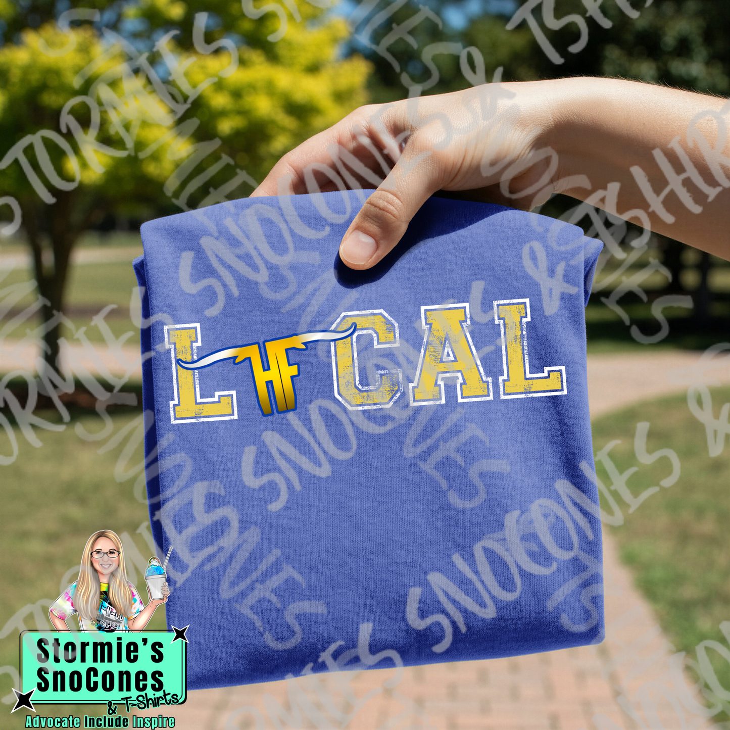 Hamshire Fannett Longhorns Logo Local Blue Gildan Comfort Colors Bella Canvas Shirt