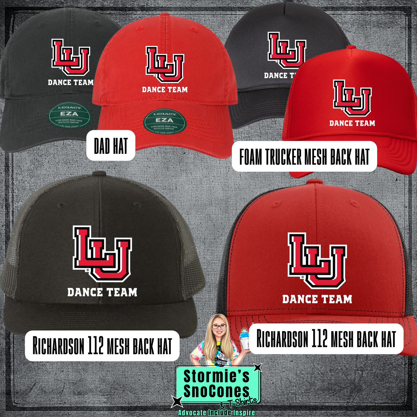 LUDT Lamar University Dance Team Logo PRINTED Logo Hat - PICK UP ONLY