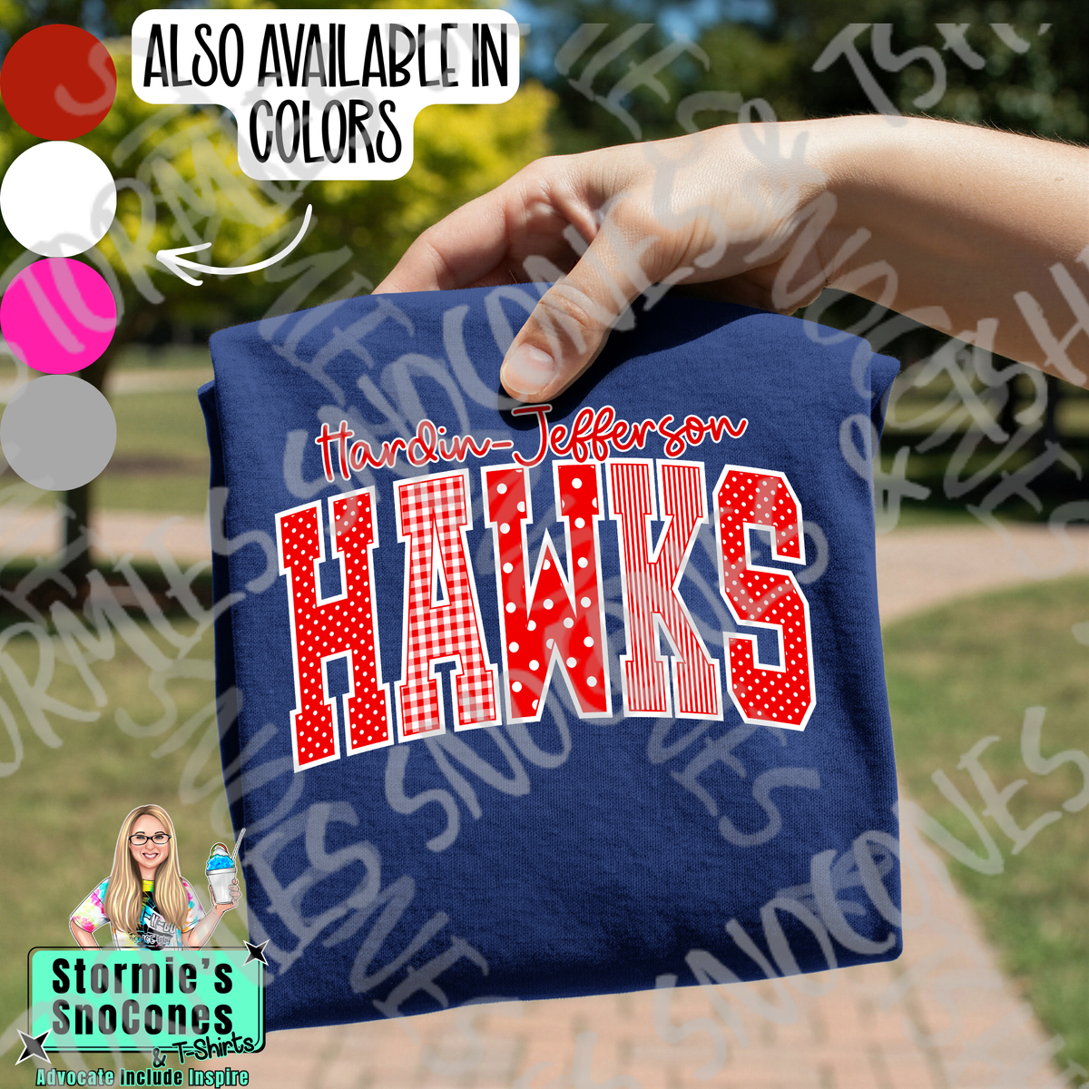 HJ Hawks Stripes Gingham Dots Gildan Comfort Colors Tultex Shirt