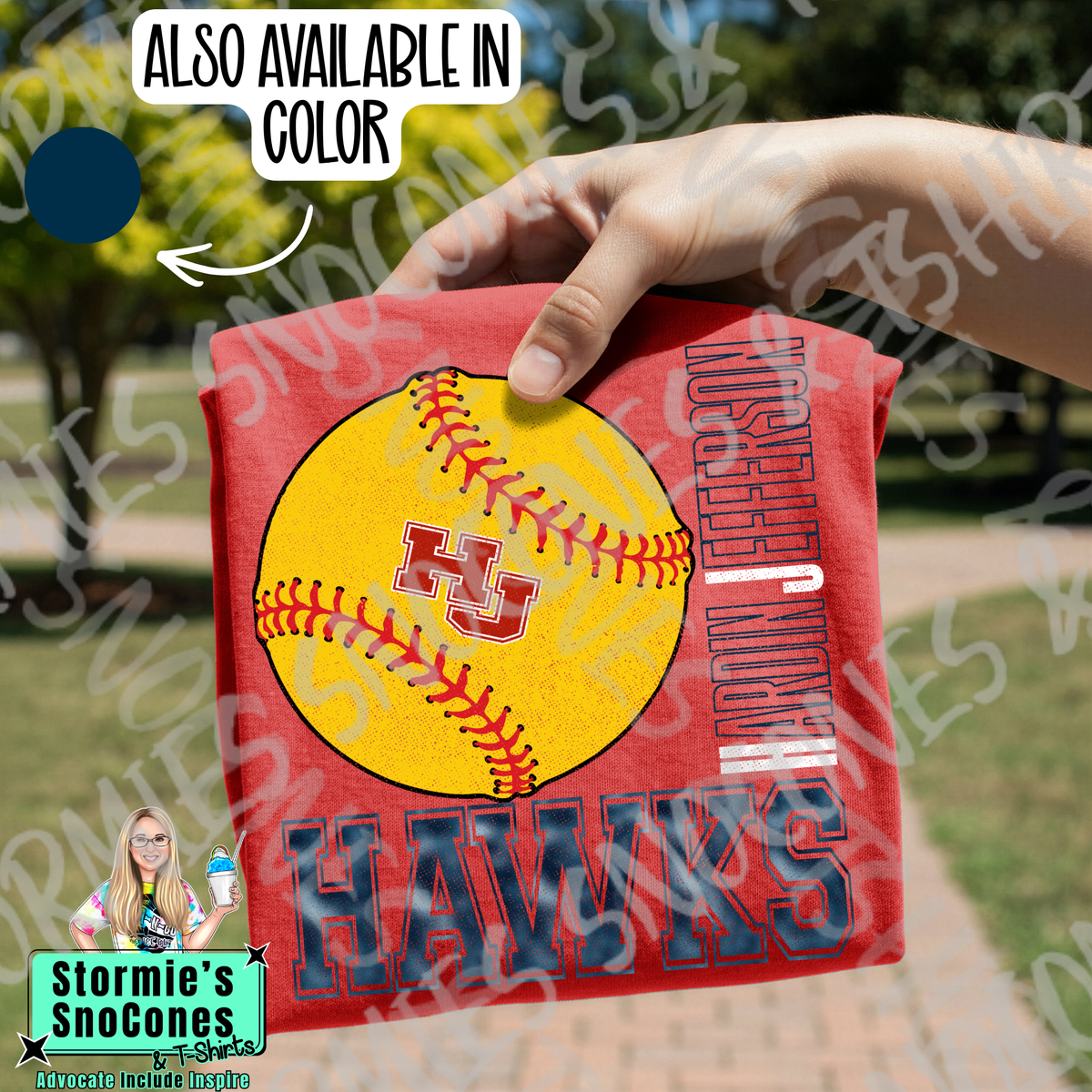Hardin Jefferson Hawks Softball Distressed Hallow Gildan Dryfit Comfort Colors Bella Canvas Shirt