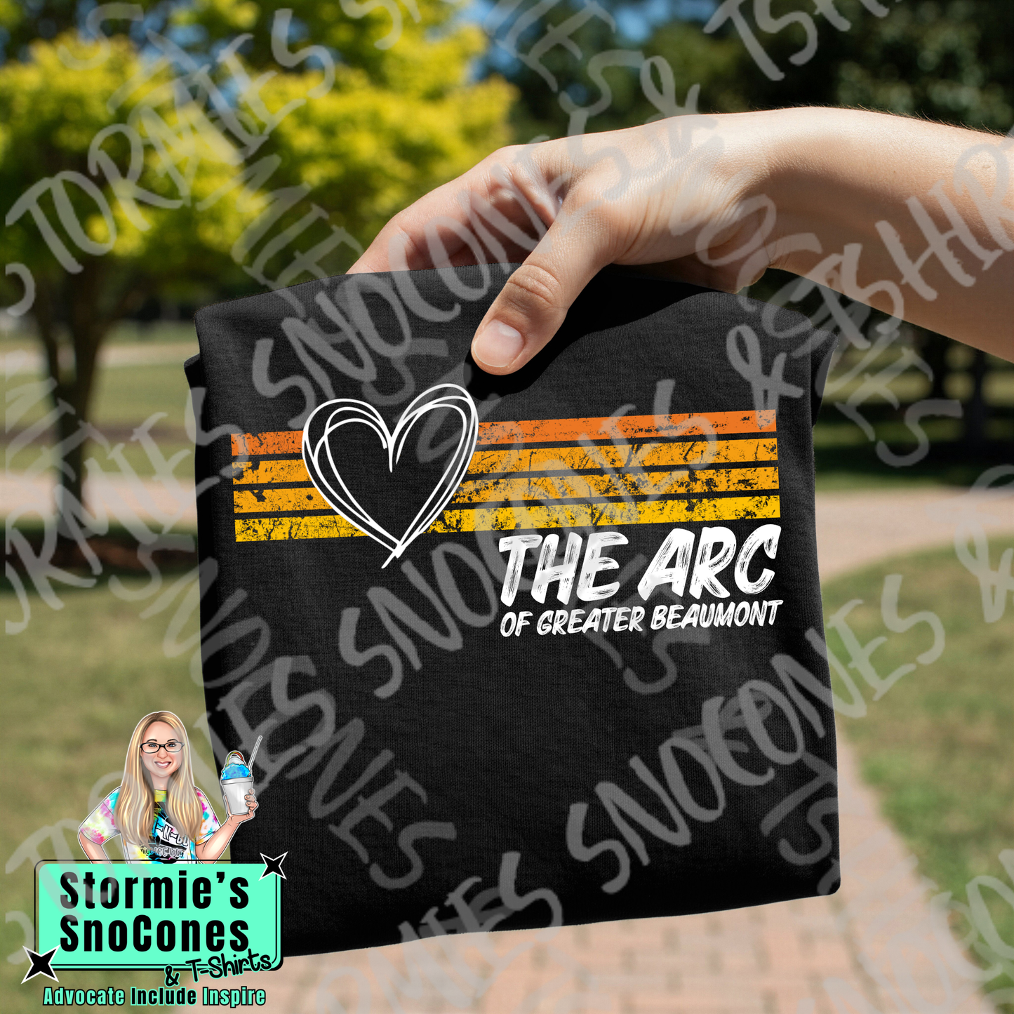 The ARC of Great Beaumont Heart Lines Black Gildan Comfort Colors Bella Canvas Shirt