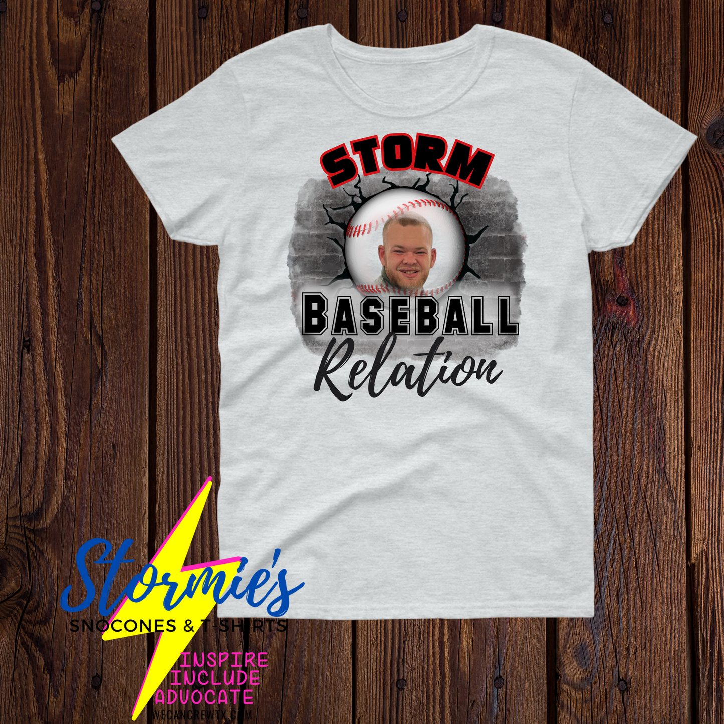 Storm Baseball Custom Picture Relation Shirt