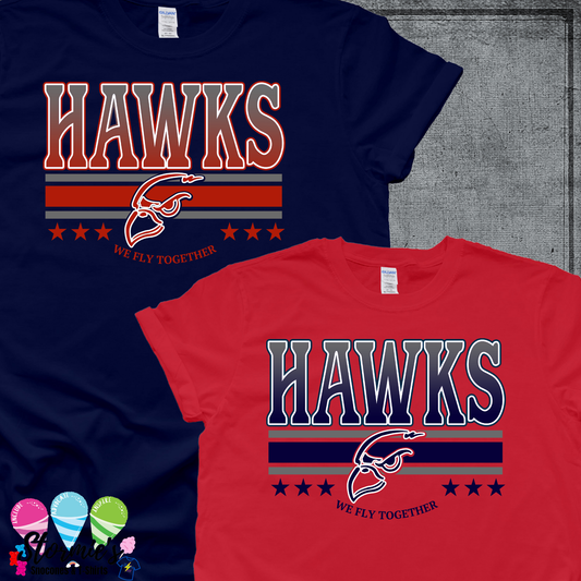 Hawks HJ We Fly Together Lines TShirt