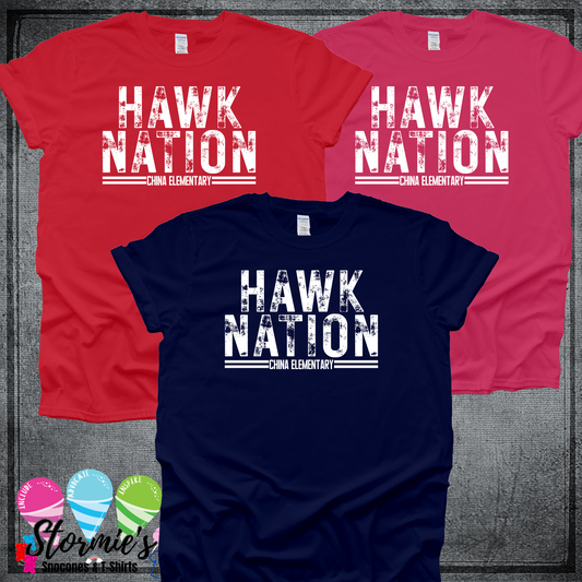 Hawk Nation Shirt  PICK YOUR SCHOOL