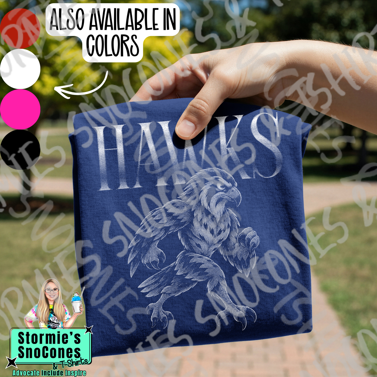 Hawks Halftone Gildan Comfort Colors Tultex Shirt