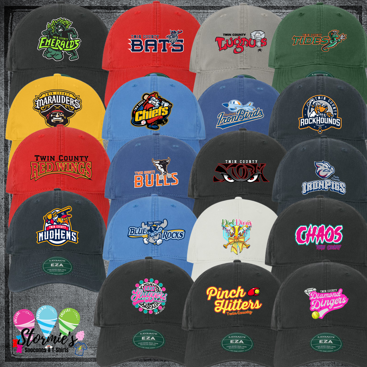 Twin County Youth Baseball Softball Legacy Dad Hats PRINTED Logo Hat - PICK UP ONLY