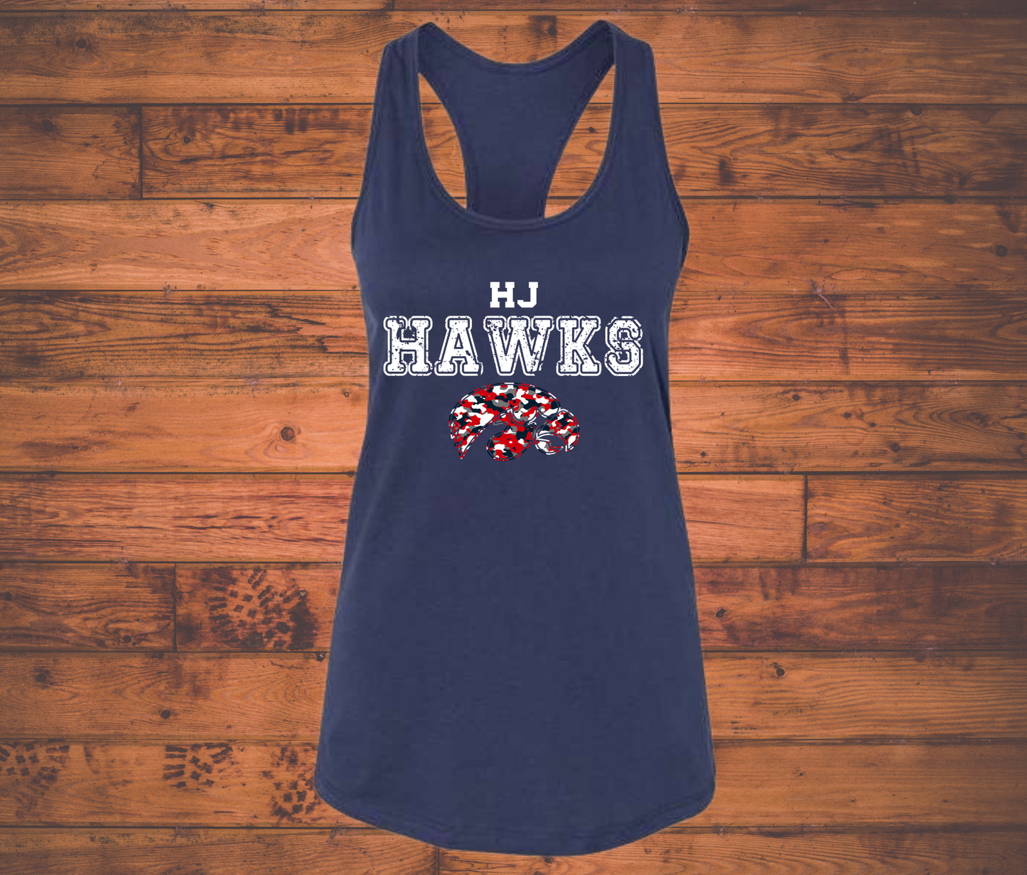 Hawks Football 2023 Bella Racer Back Tank Top