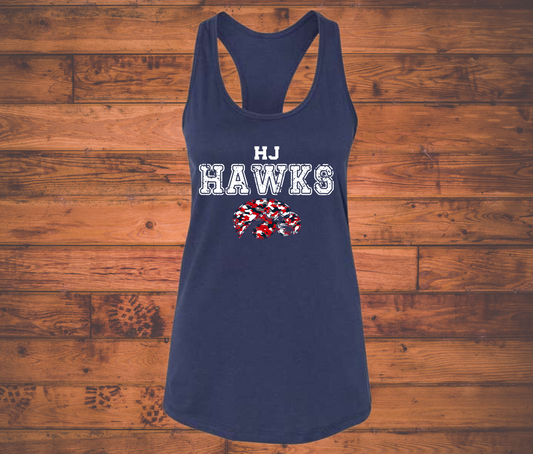 Hawks Football 2023 Bella Racer Back Tank Top