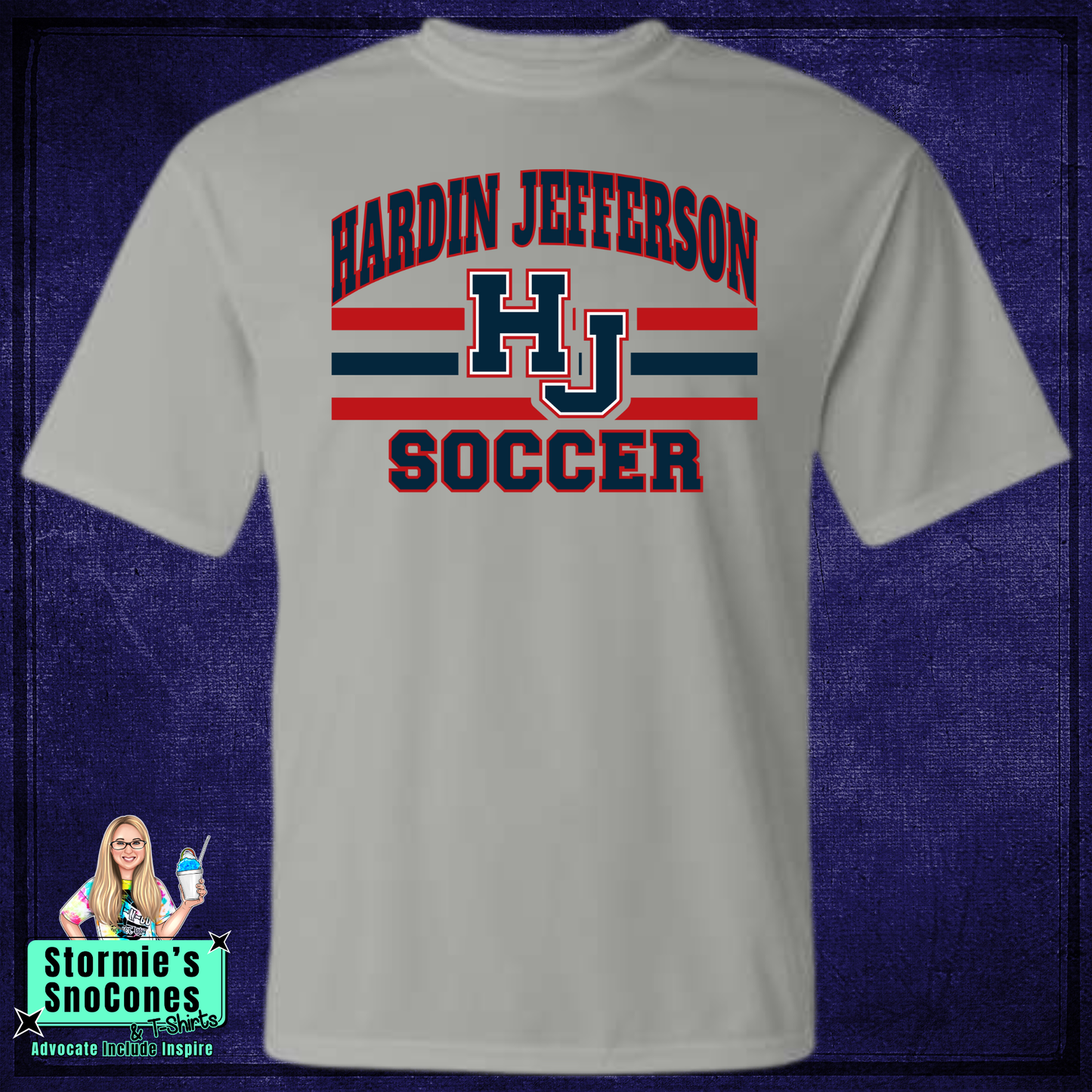 Soccer HJ Hawks Lines Silver DRY FIT Shirt