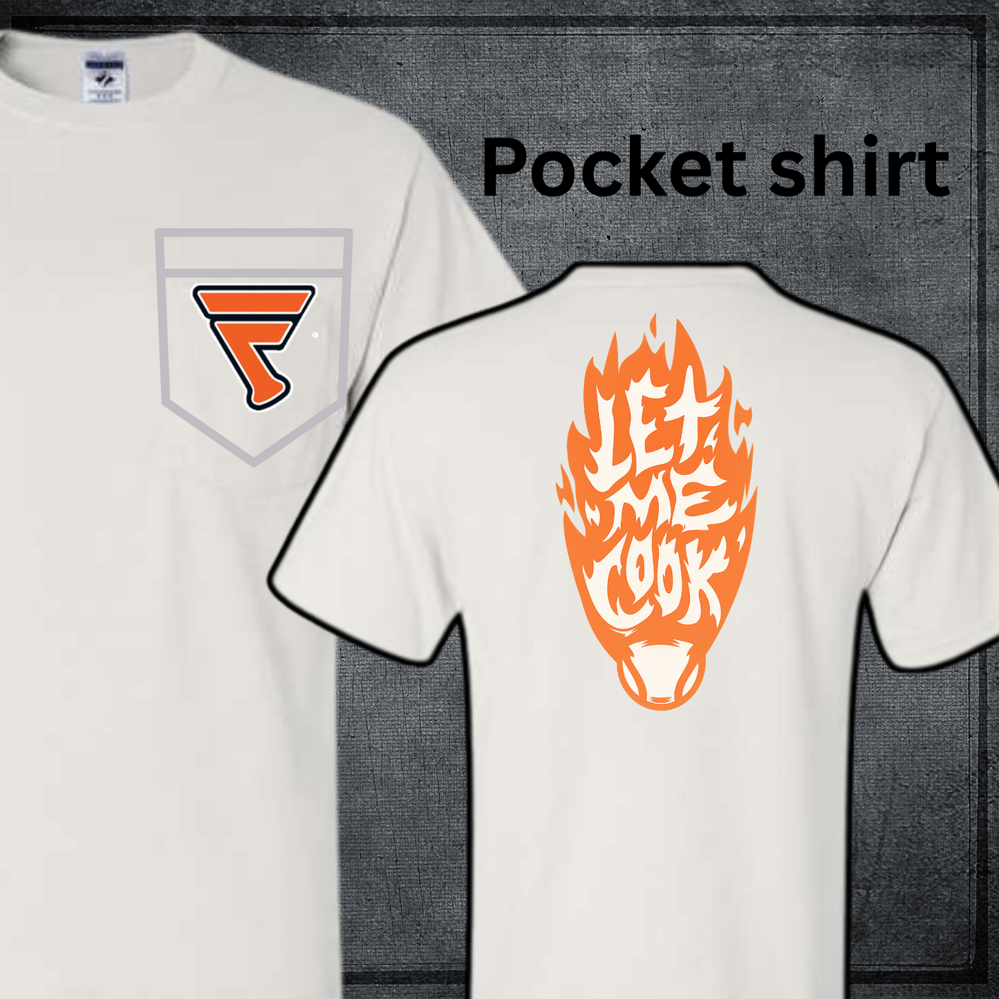 Franchise Baseball Let Me Cook POCKET TShirt 3 Colors