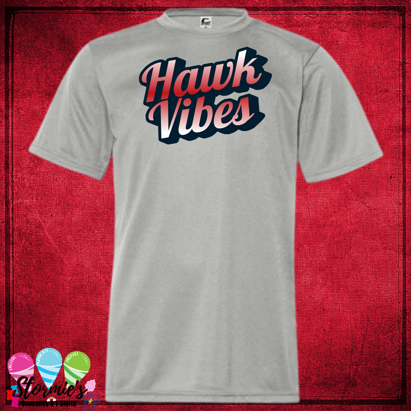 Hawks Vibes Gradient Bubble Silver DRY FIT Shirt