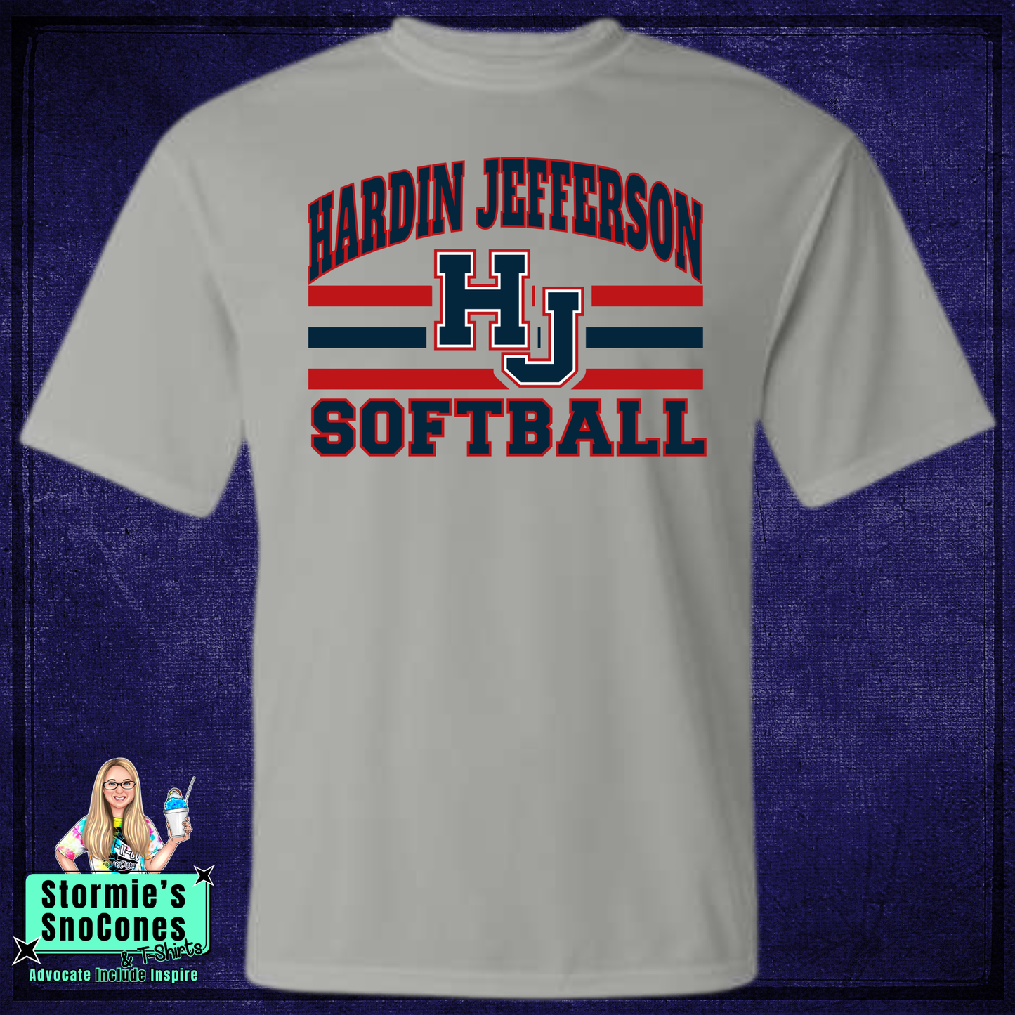 Softball HJ Hawks Lines Silver DRY FIT Shirt