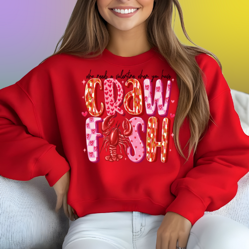 Craw Fish Red Sweatshirt & Hoodie