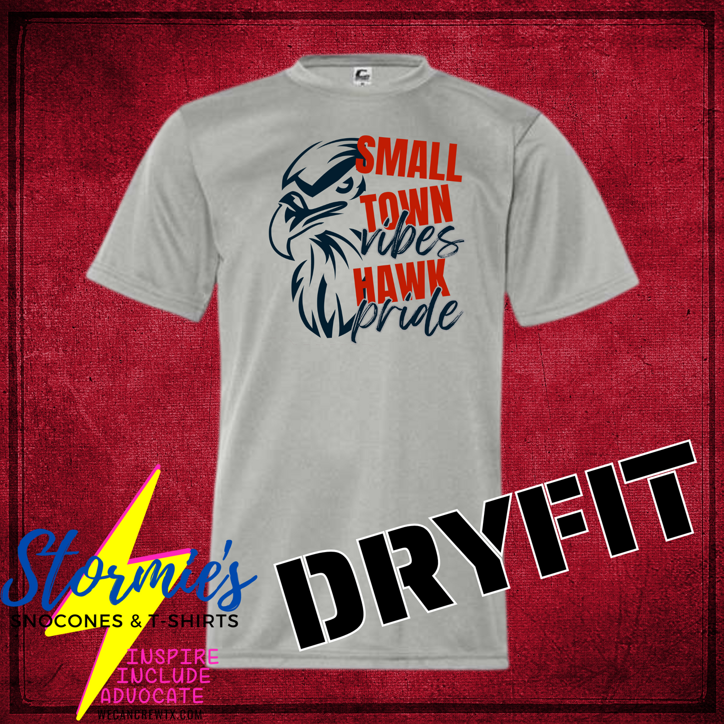 Small Town Vibes Hawk Pride Dry Fit Shirt