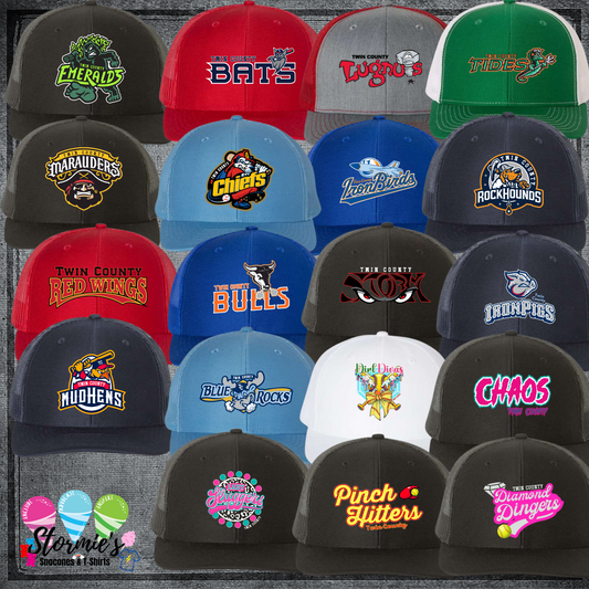 Twin County Youth Baseball Softball Richardson 112 Meshback Hats PRINTED Logo Hat - PICK UP ONLY