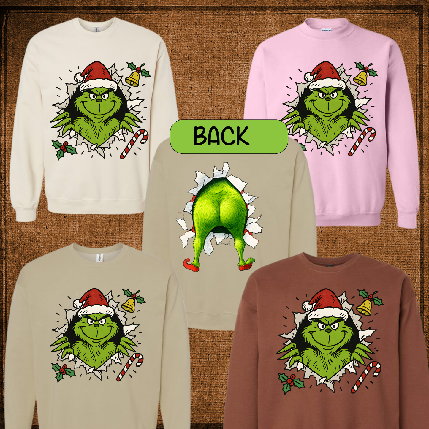 Grinch Butt Sweatshirt