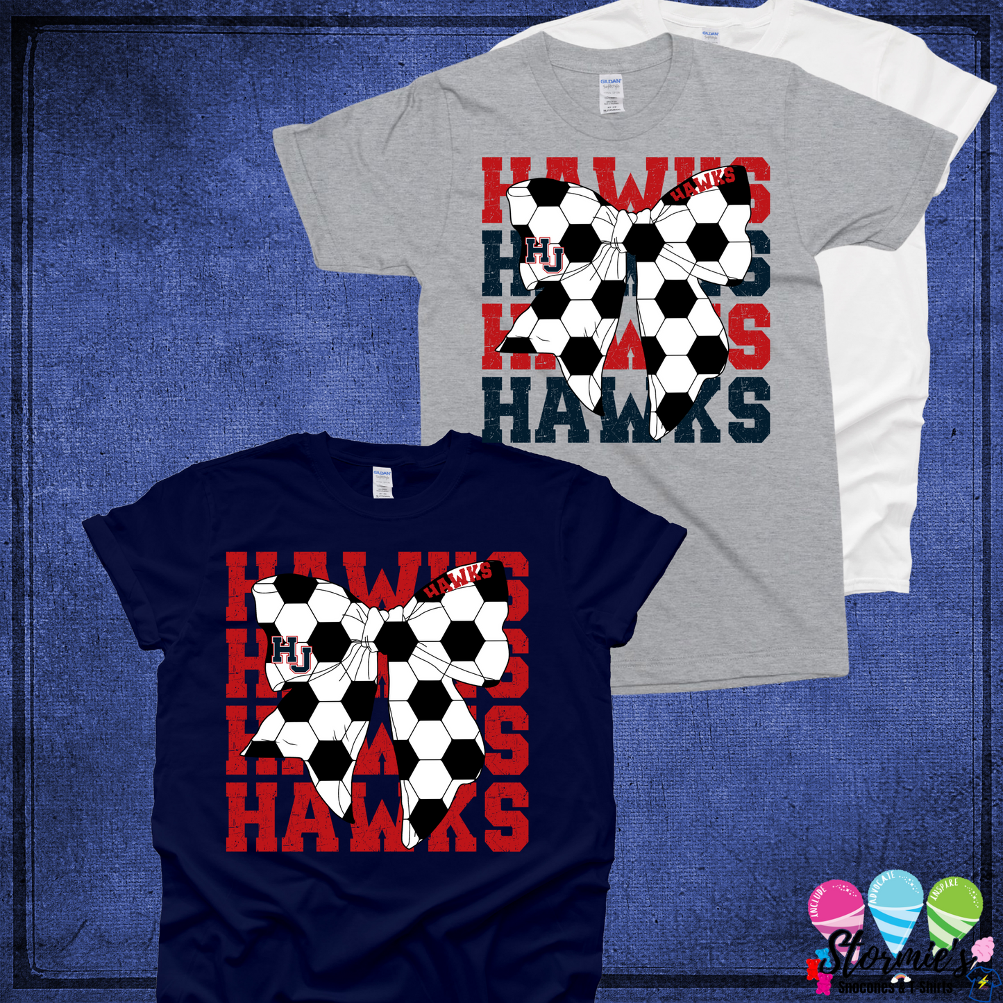 Hawks HJ Coquette Soccer Bow Shirt