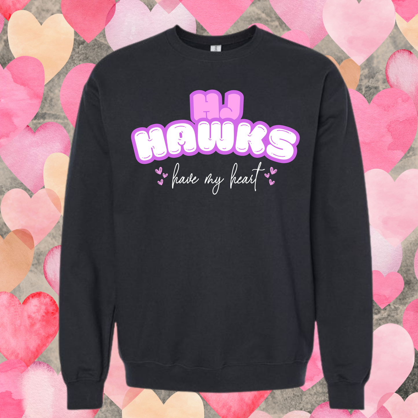 HJ Hawks Have My Heart Black Sweatshirt & Hoodie