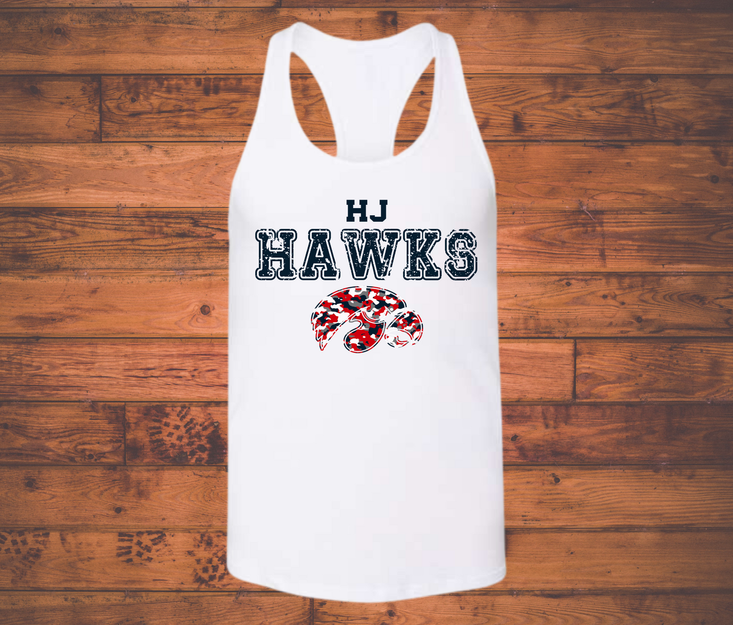 Hawks Football 2023 Bella Racer Back Tank Top