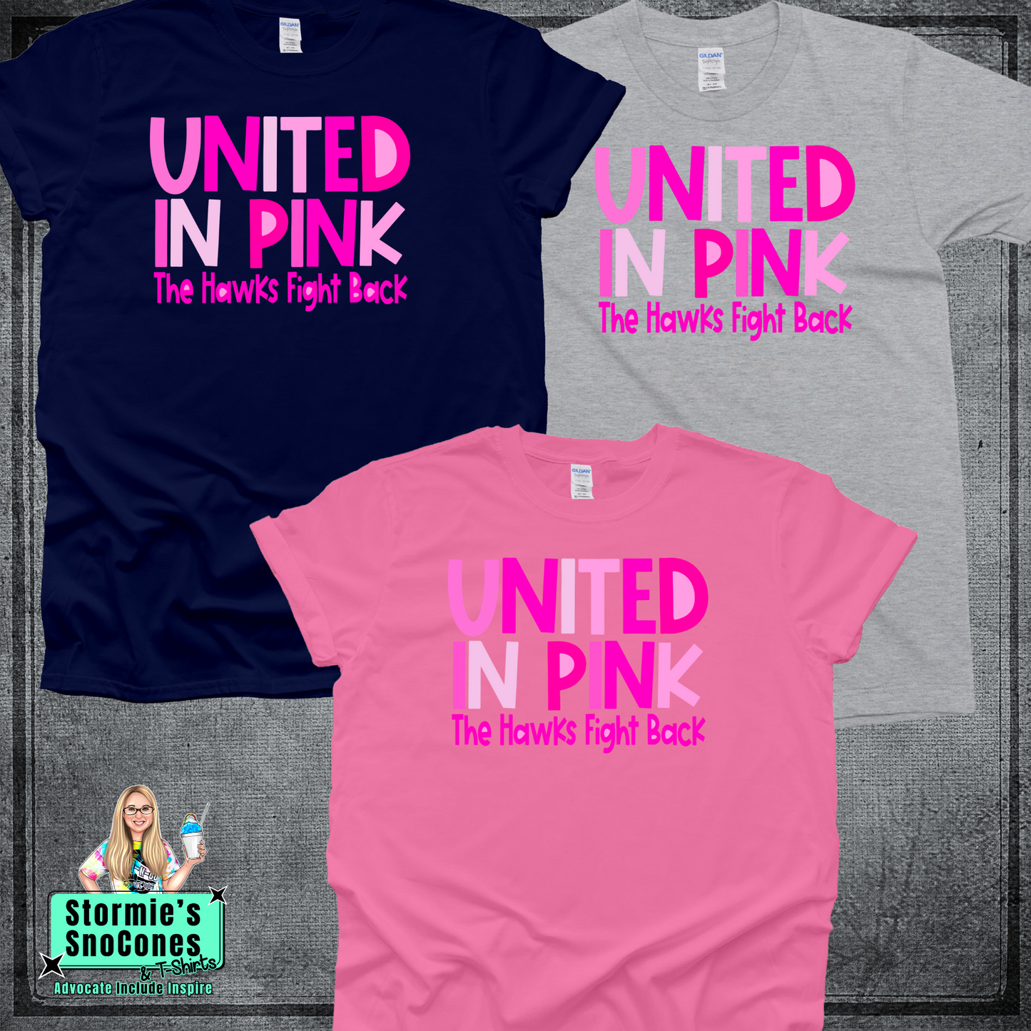 United in Pink Hawks Fight Back Pink Out Tshirt