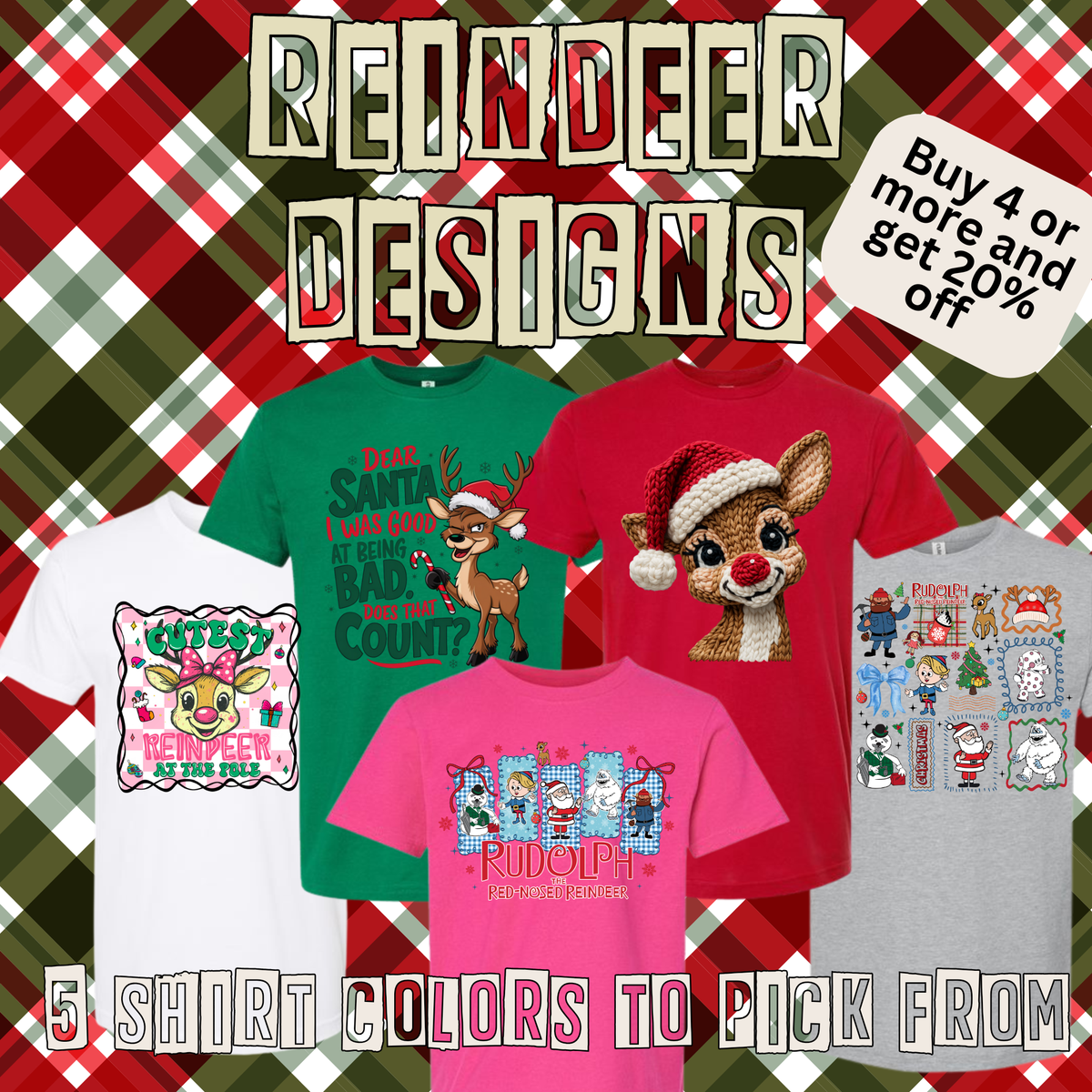 Reindeer Spirit Days Shirts - 12+ Options