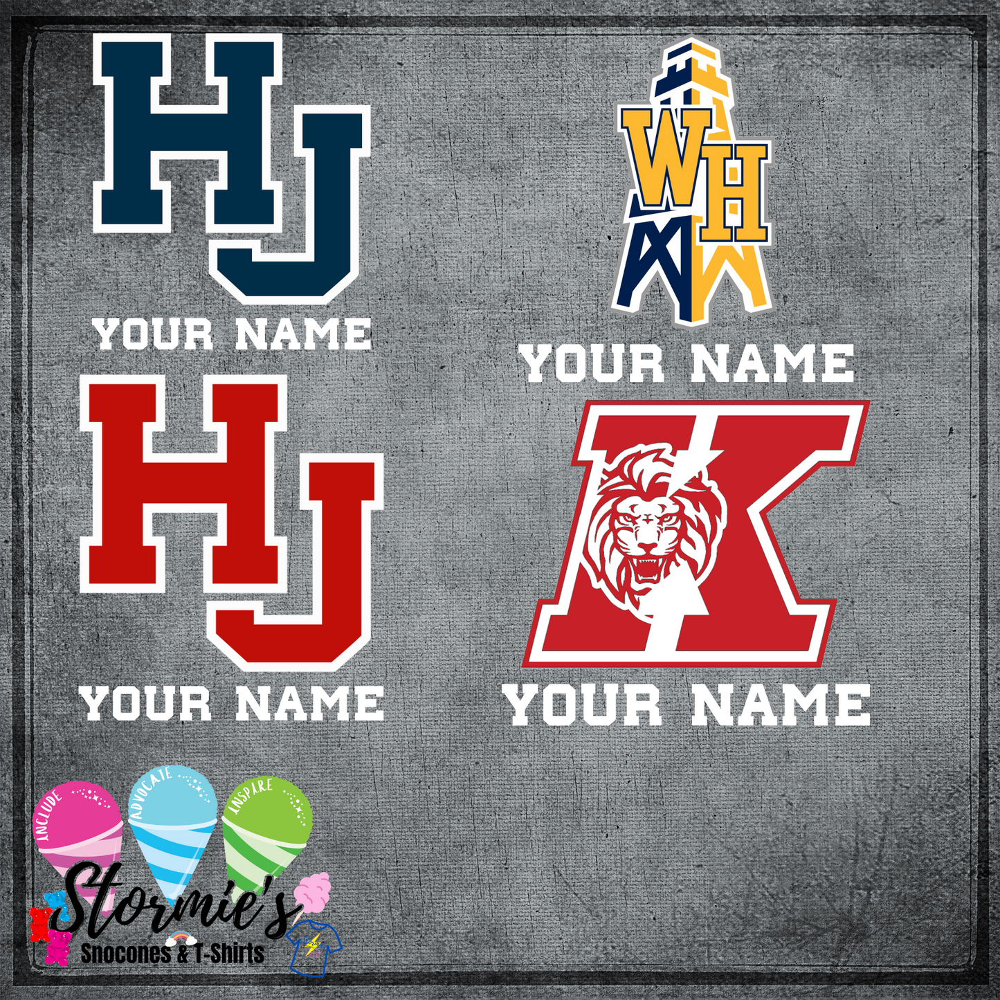 HJ Hawks Custom Name Youth Colorblock Raglan Jacket - Any School - Six Colors