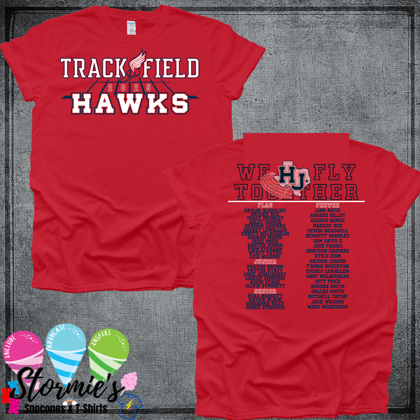 Hawks Track & Field 2025 Red Shirt