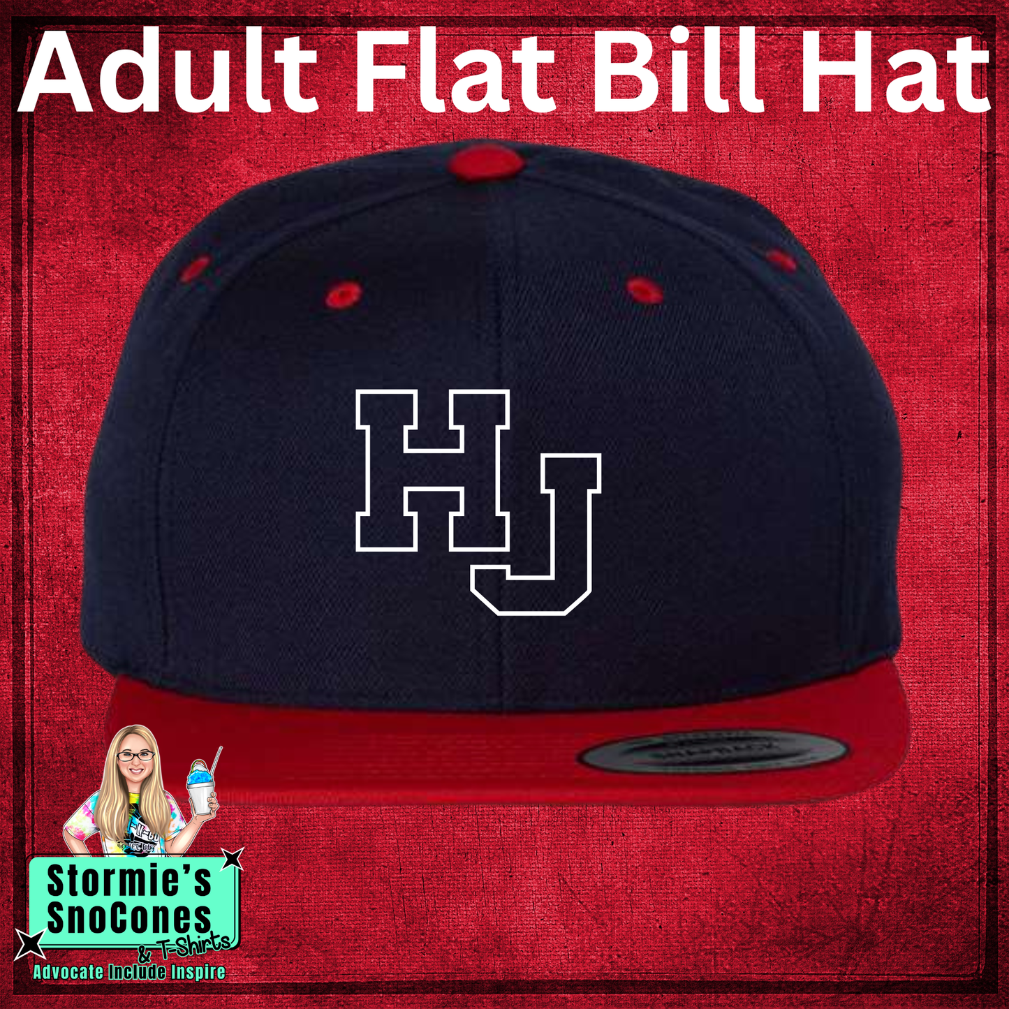 5th and 6th graders Futures Tournament YP Classics Flat Bill Red-Navy Adult Embroidered Hat - PICK UP ONLY