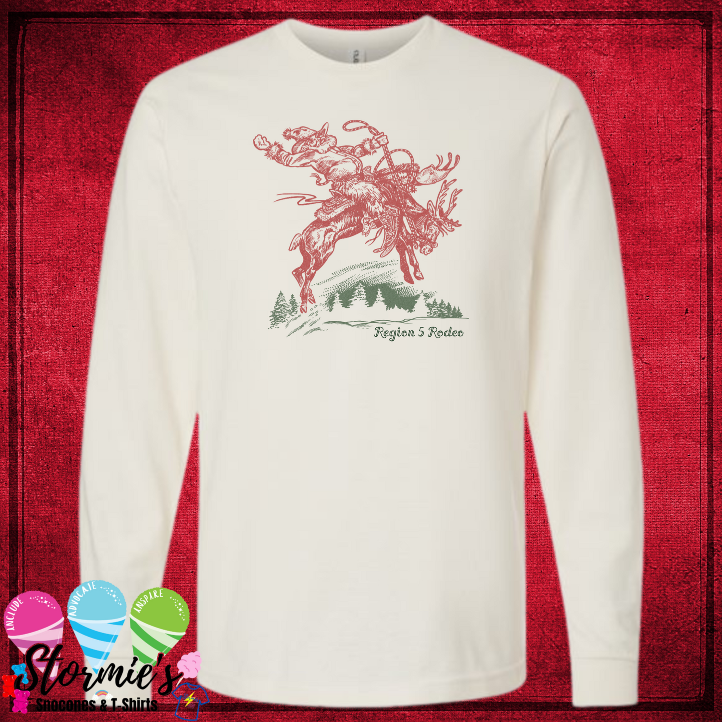 Bucking Reindeer Region 5 Sweatshirt & Hoodie & Long Sleeve Shirt