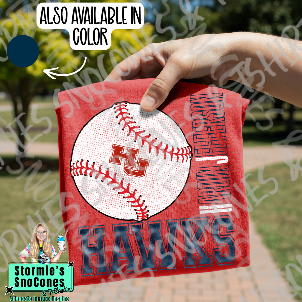 Hardin Jefferson Hawks Baseball Distressed Hallow Gildan Dryfit Comfort Colors Bella Canvas Shirt