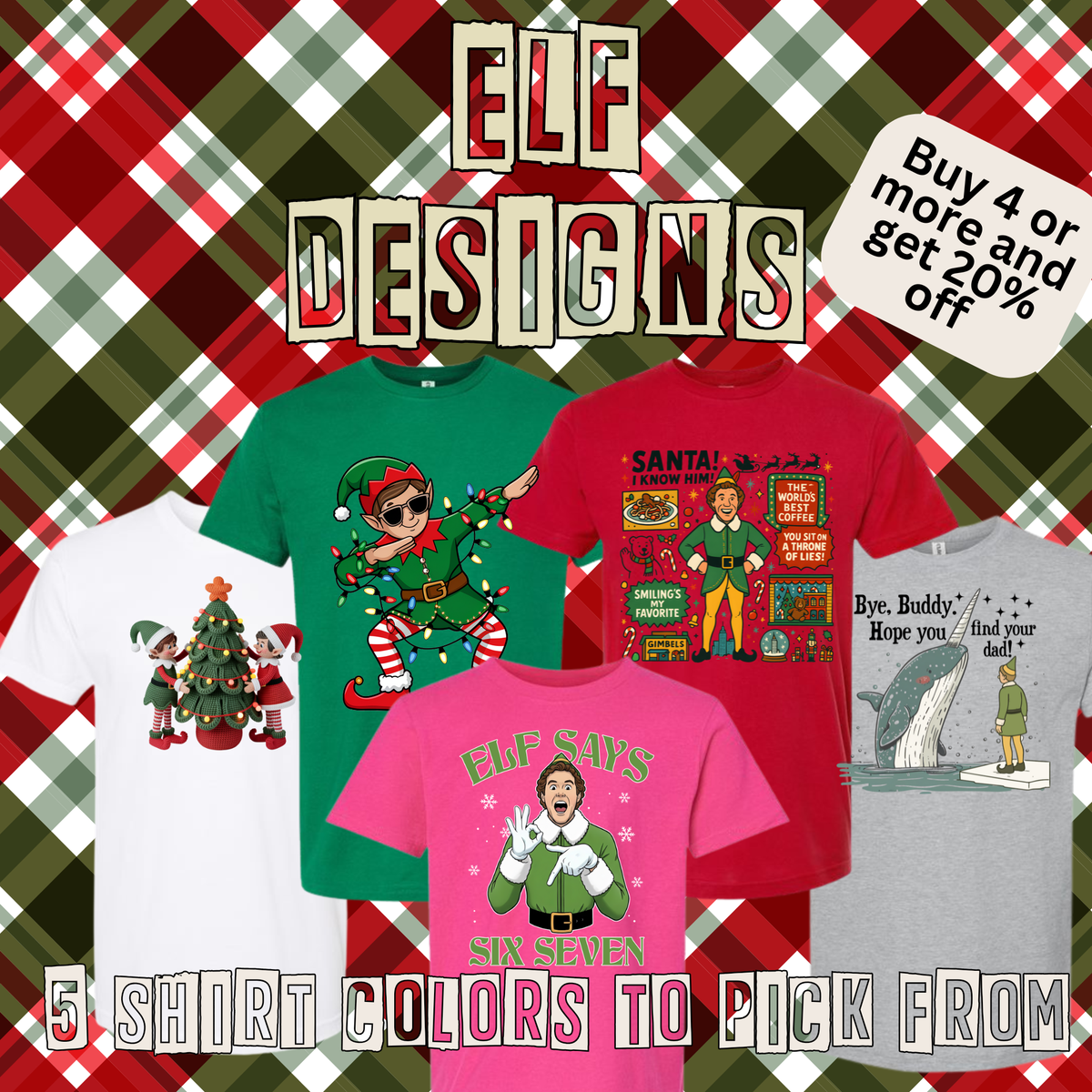 Elf Spirit Days Shirts - 12+ Options