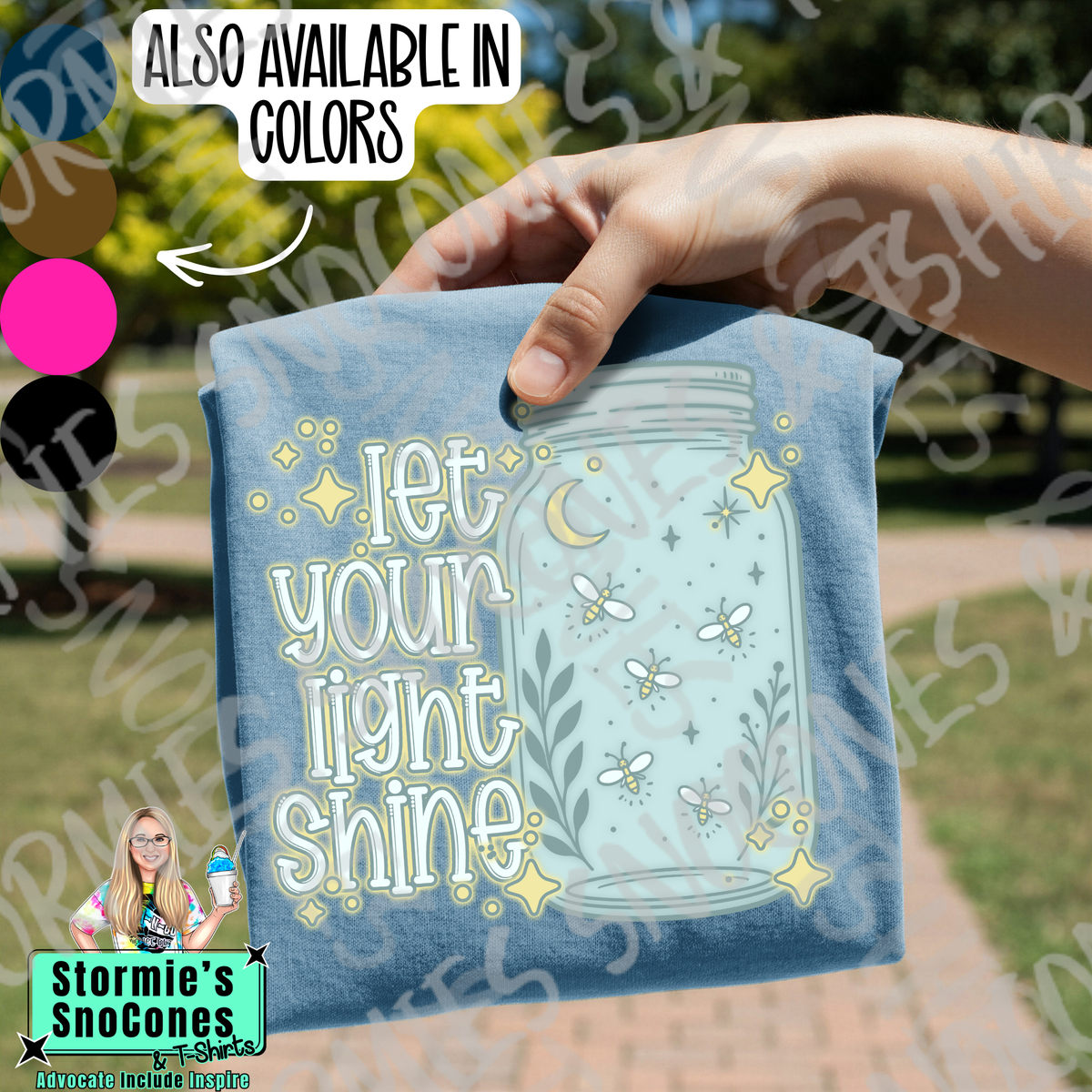 Let Your Light Shine Fireflies Gildan Comfort Colors Tultex Shirt