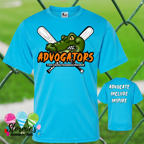 Advogators Baseball 2025 Eletric Blue Dry Fit Shirt