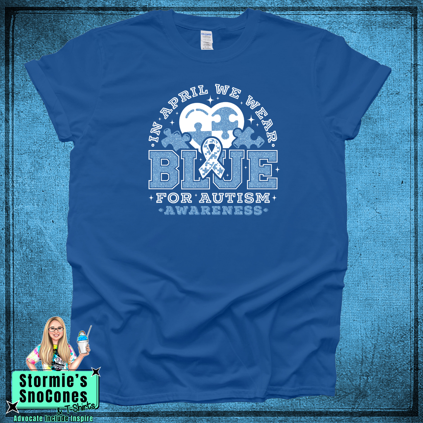 In April we Wear Blue Gildan Comfort Colors Bella Canvas Shirt