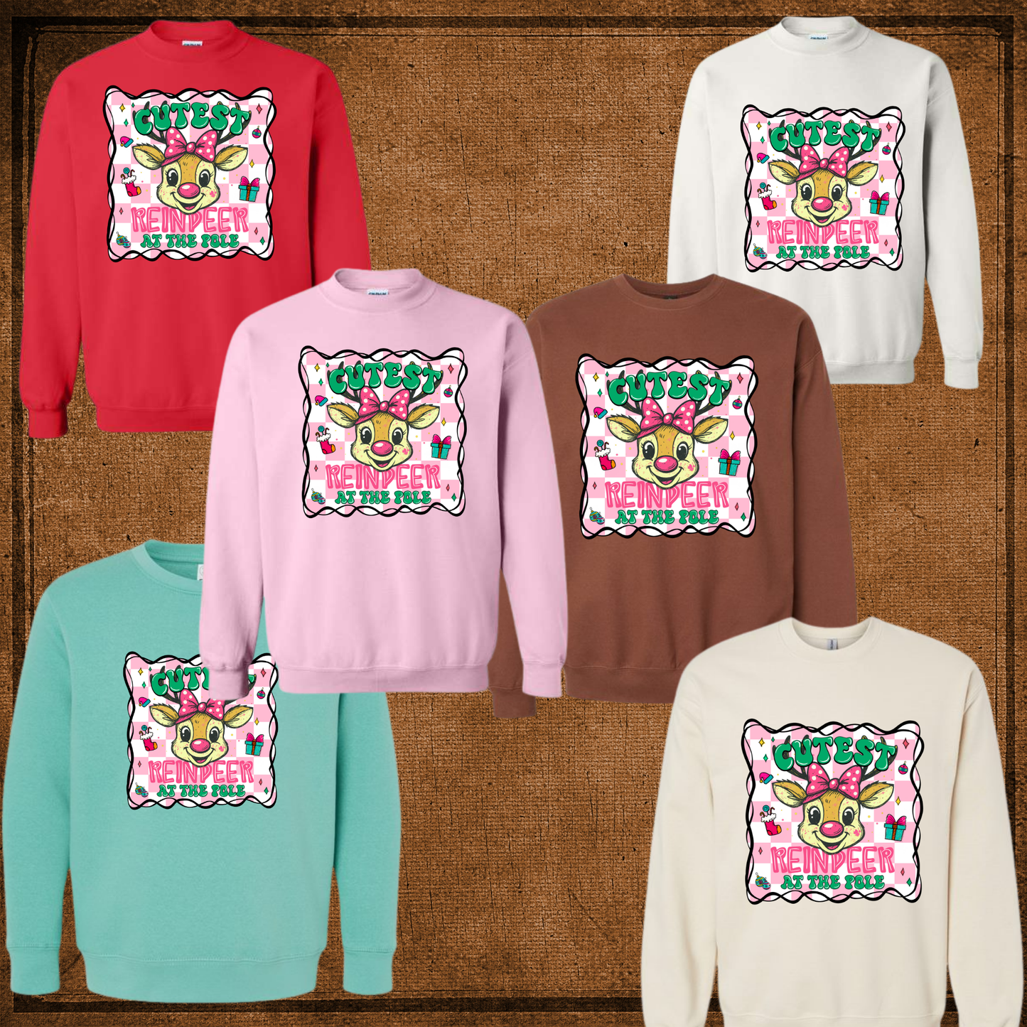 Girl Cutest Reindeer Sweatshirt