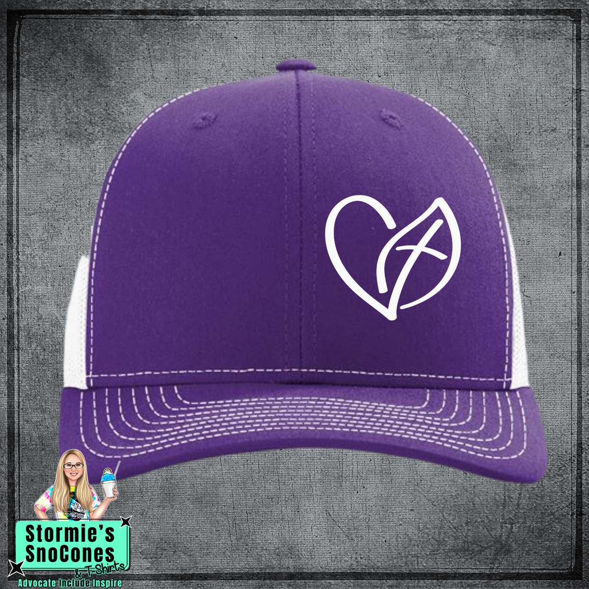 Grace Church Purple Richardson 112 Mesh Back Embroidered Hat - PICK UP ONLY