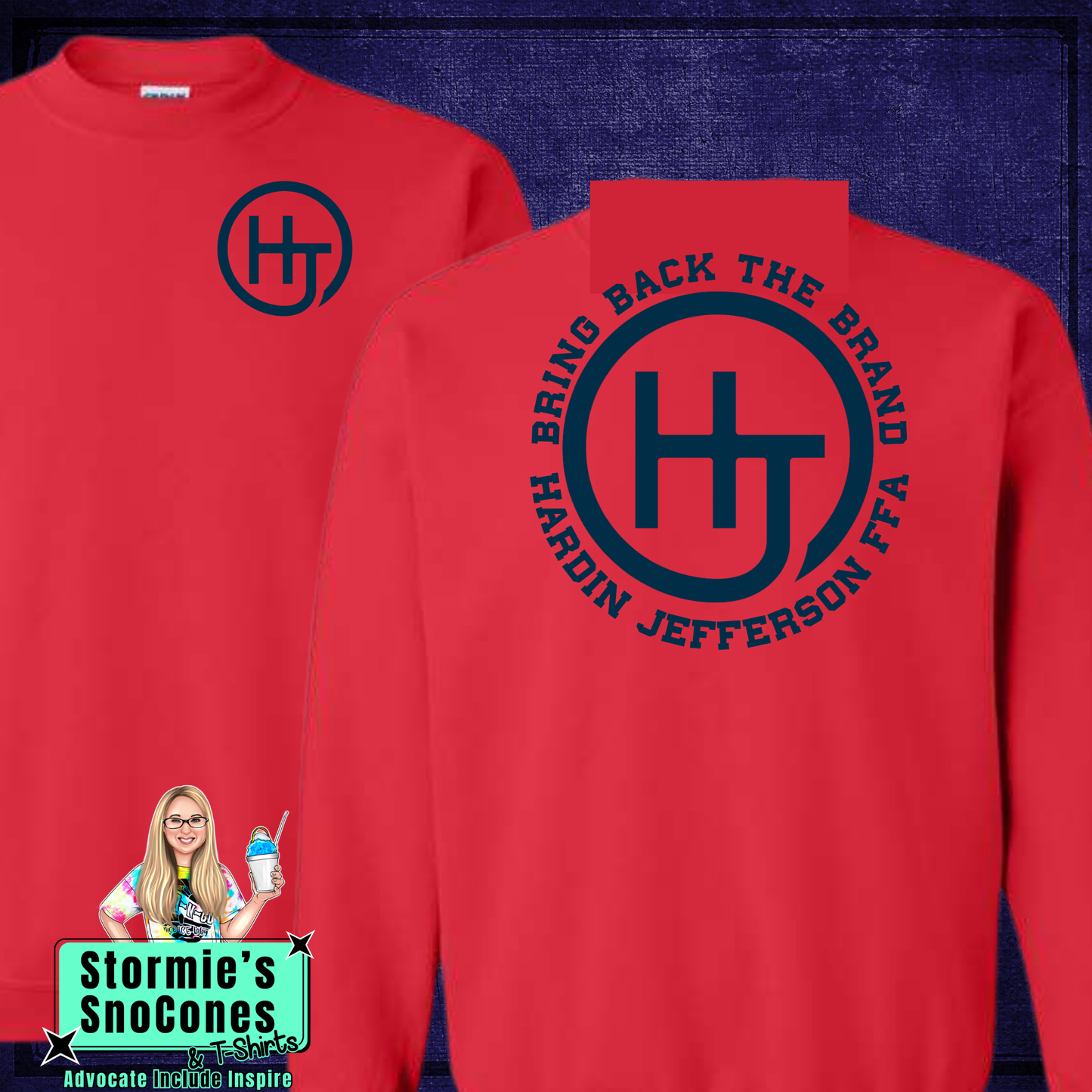 Hardin Jefferson FFA Bring Back The Brand Red Sweatshirt & Hoodie & Long Sleeve Shirt