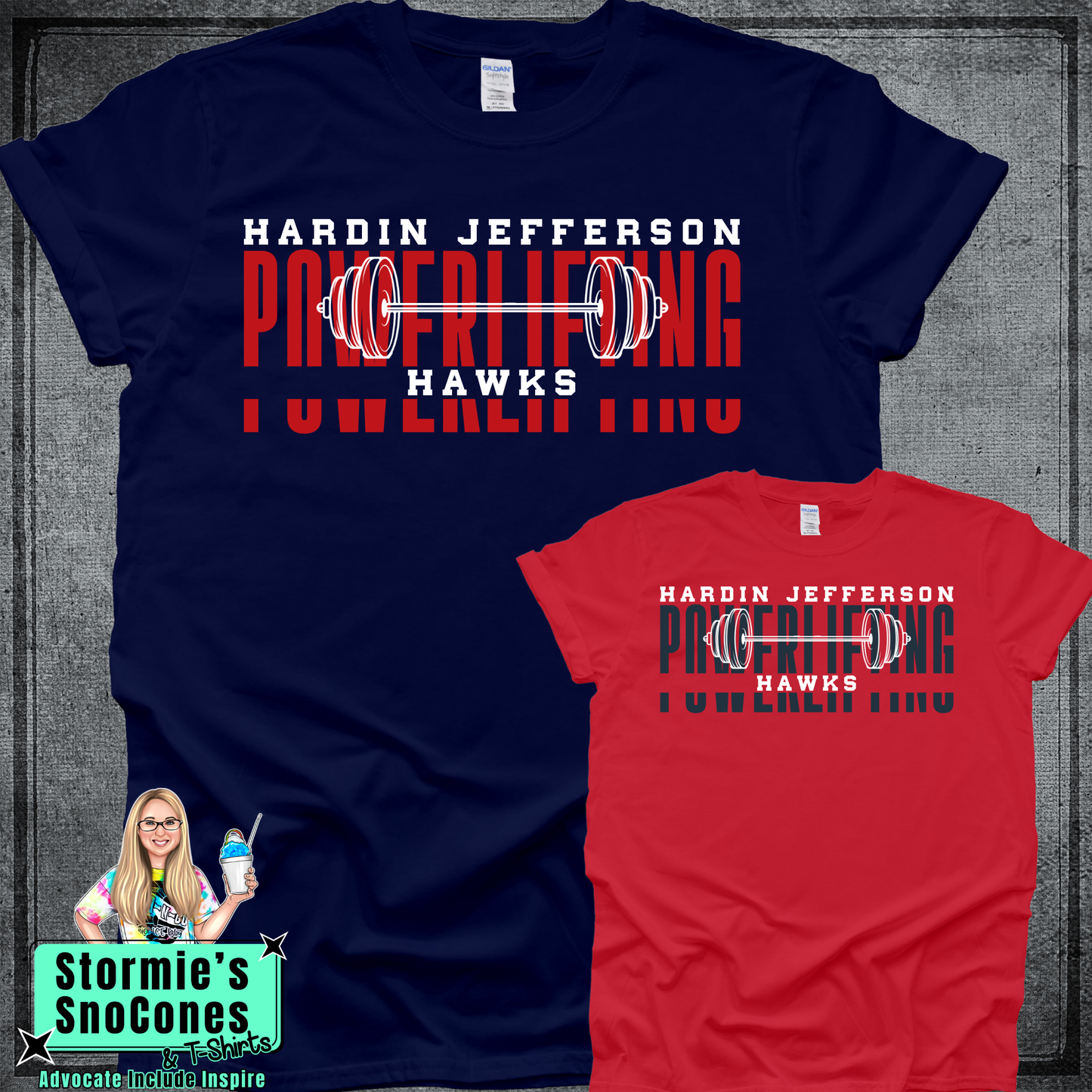 Hawks HJ Powerlifting Barbell Tshirt
