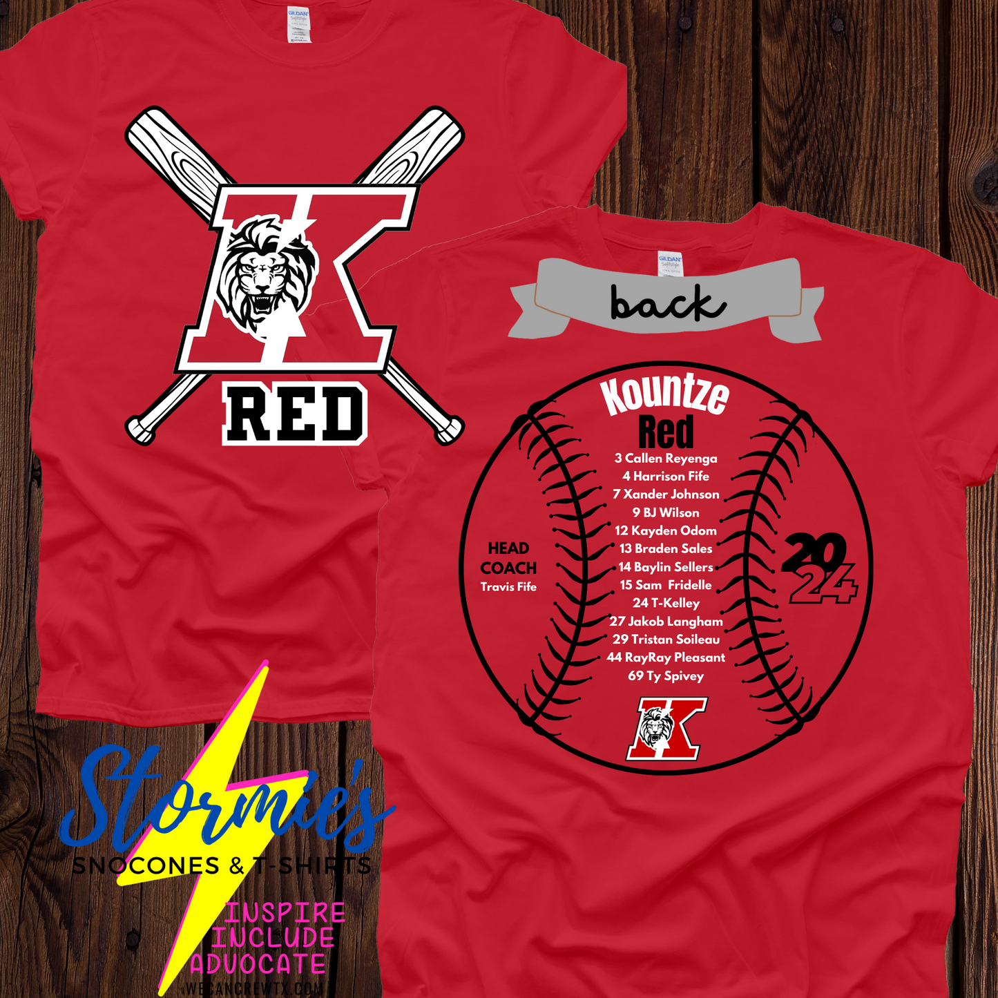 Kountze Red 2024 Baseball Shirt