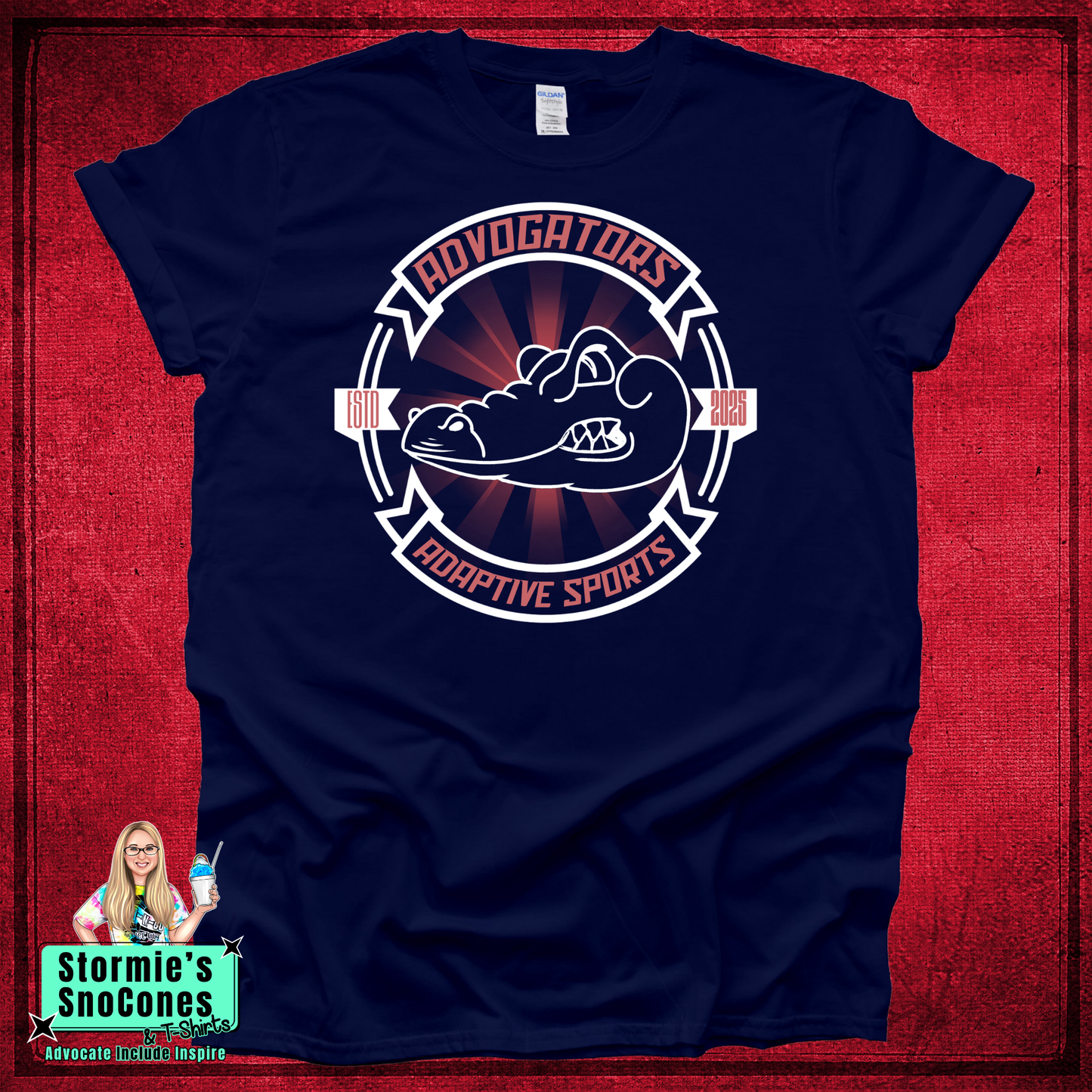Advogators Football & Cheer 2026 Navy Gildan Comfort Colors Bella Canvas Shirt CUSTOM NAME AND NUMBER