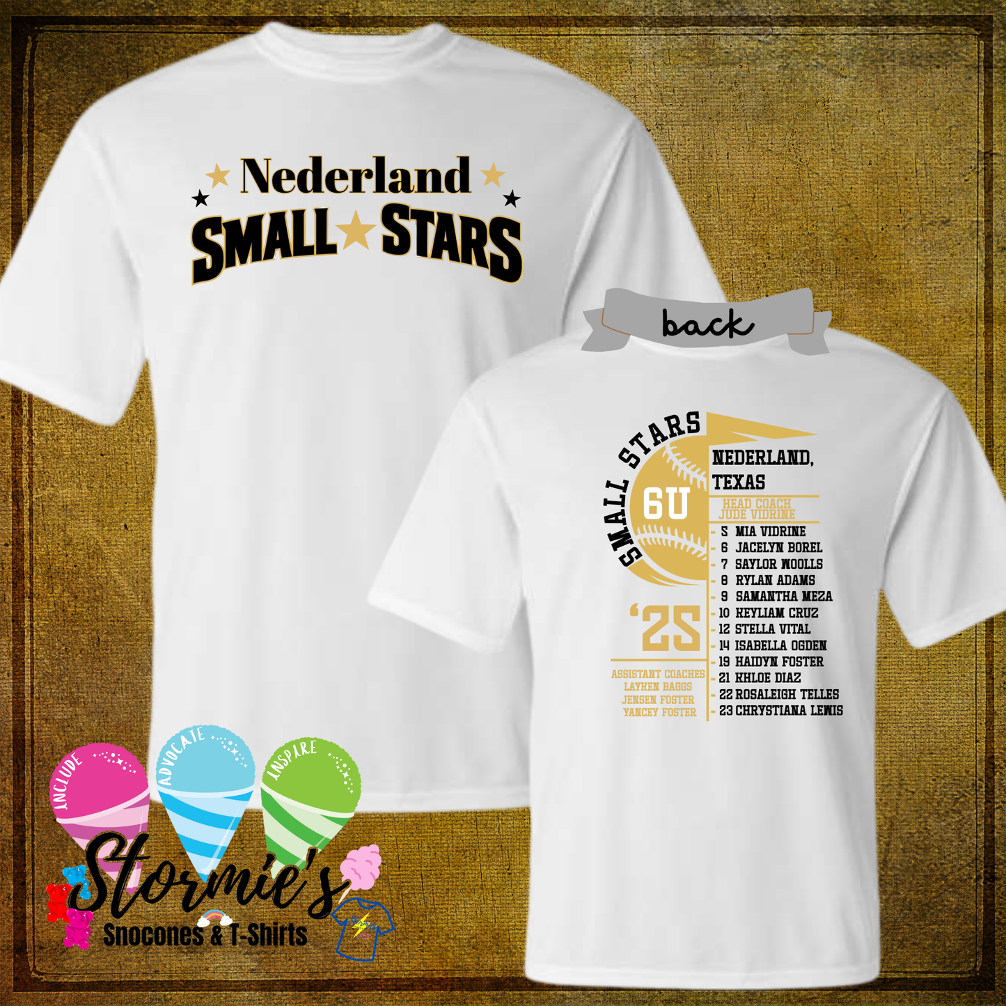 Nederland Small Stars 6U All Stars 2025 White Dry Fit Shirt