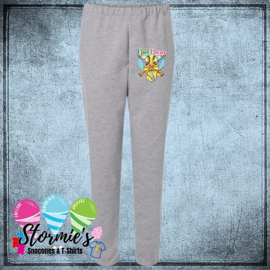 Dirt Divas Softball 2025 Softstyle Adult Gray Sweatpants