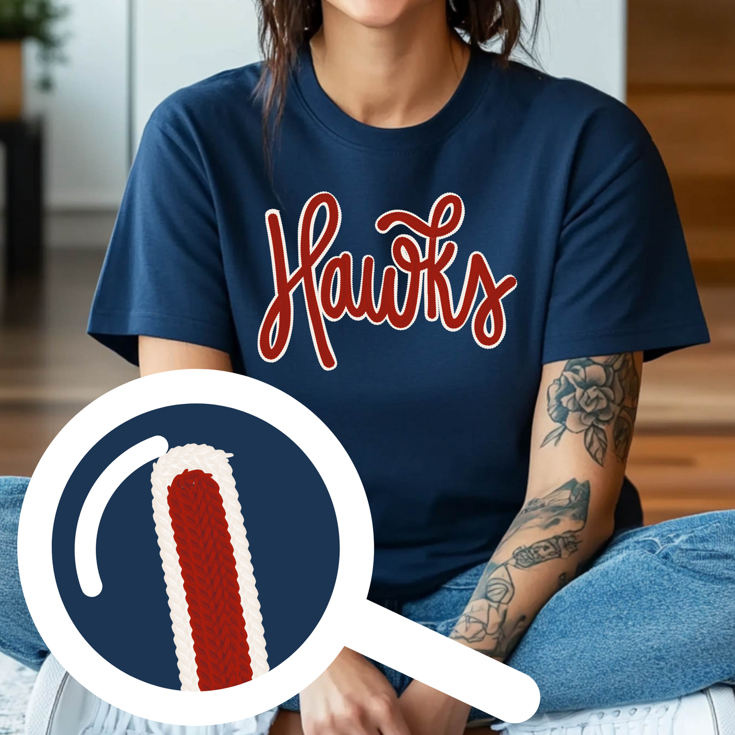 Hawks Faux Knit Yarn Shirt