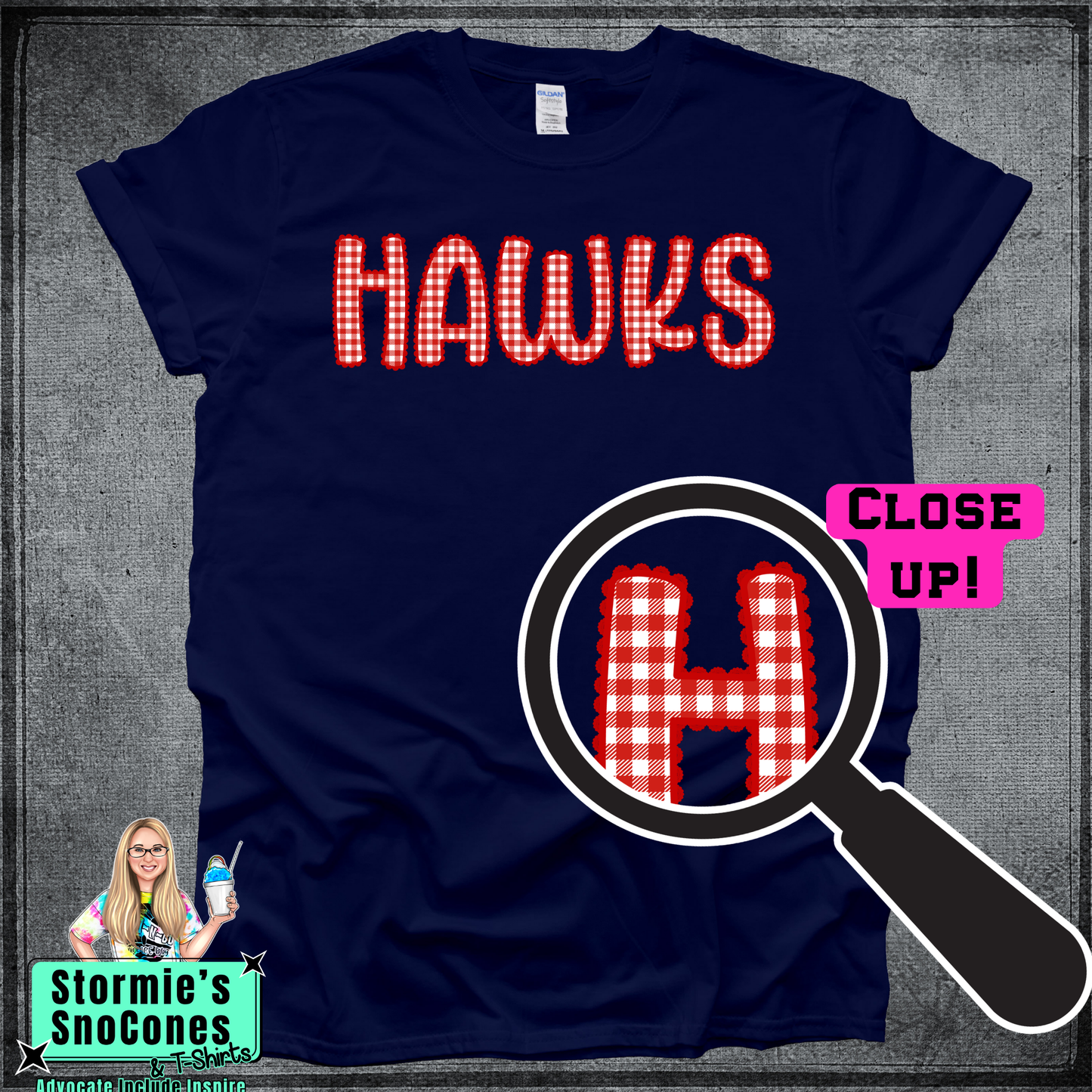 Hawks Gingham Tshirt