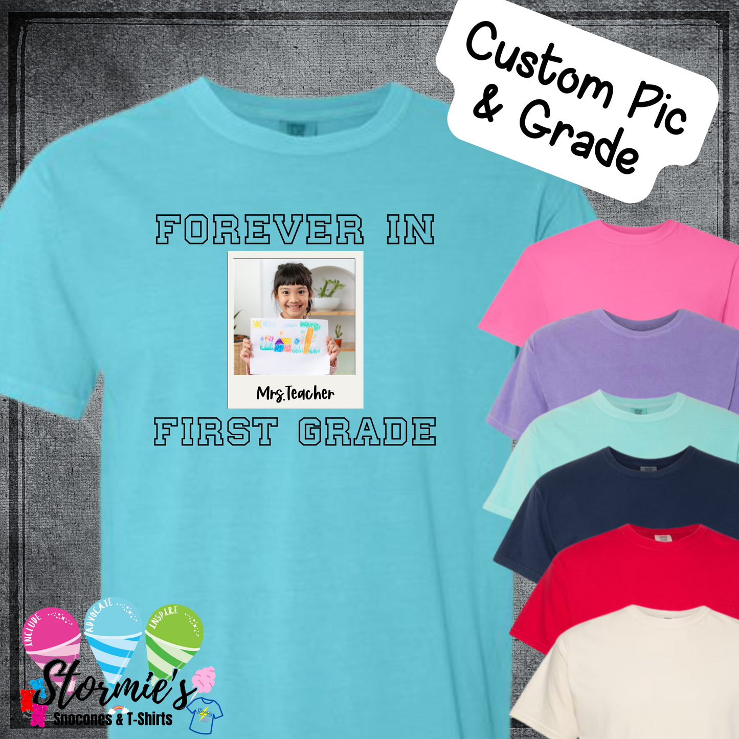 Custom Forever In Grade Teacher Comfort Colors Shirt
