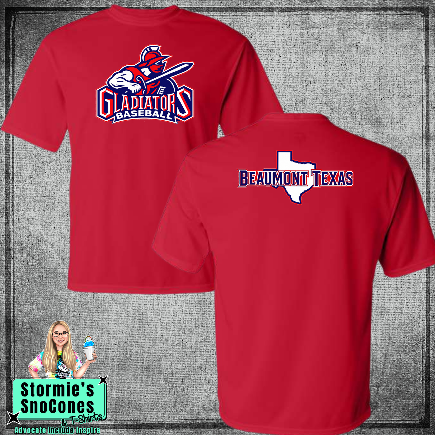 Gladiators Beaumont Texas Red Shirt