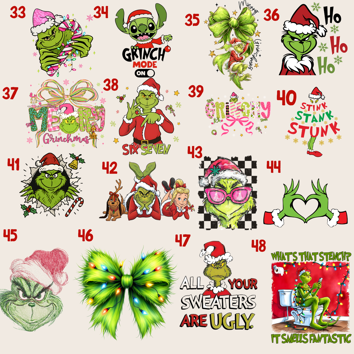 December Dress Up Days No Fuss 7 Shirt Pack 100+ Design Options