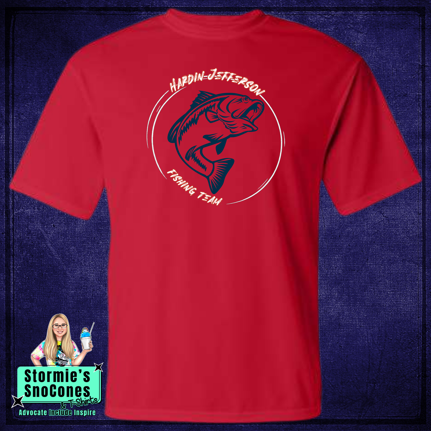 HJ Fishing Team Circle Red DRY FIT Shirt