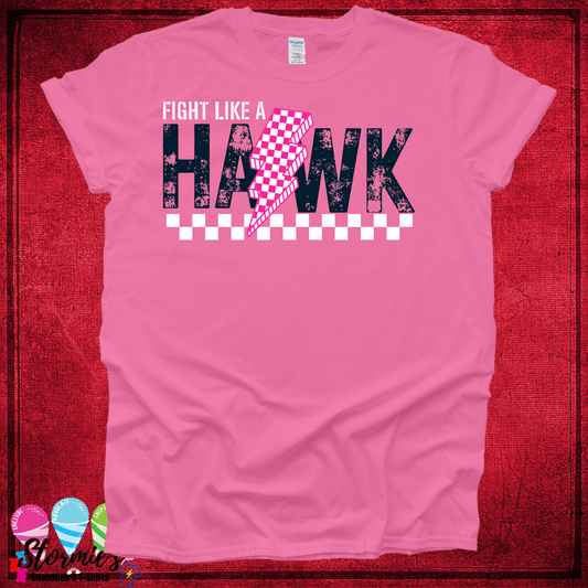 Hawks HJ Pink Out Lightning Fight Like A Hawk Azalea TShirt
