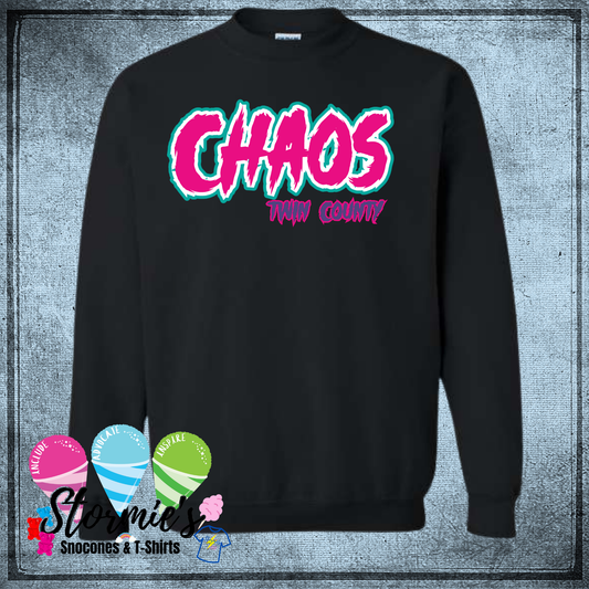 Chaos Softball Twin County 2025 - Black Sweatshirt & Hoodie & Long Sleeve Shirt
